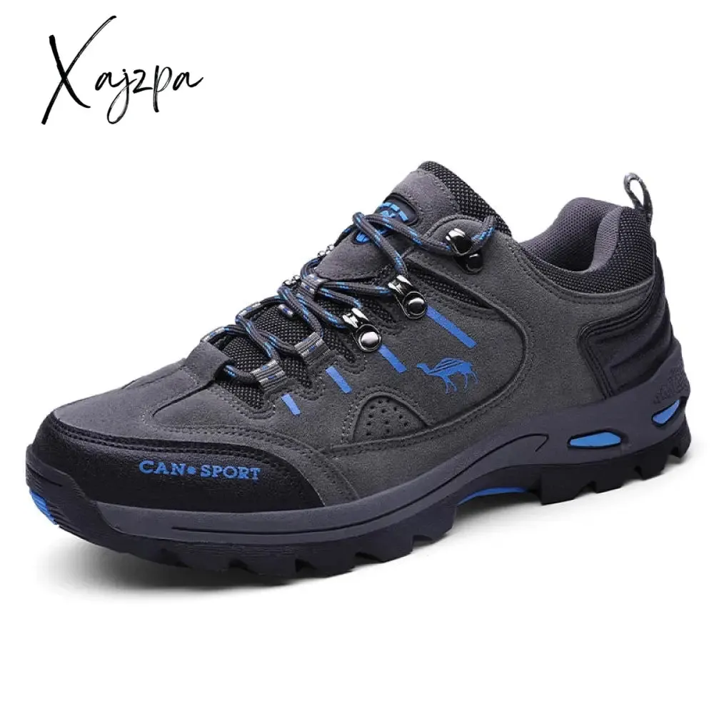 Xajzpa - High Quality Men Hiking Shoes Winter Outdoor Nonslip Trail Man Sneakers Trekking Mountain Boots Waterproof Climbing Sports Shoes