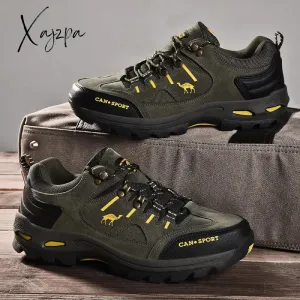 Xajzpa - High Quality Men Hiking Shoes Winter Outdoor Nonslip Trail Man Sneakers Trekking Mountain Boots Waterproof Climbing Sports Shoes