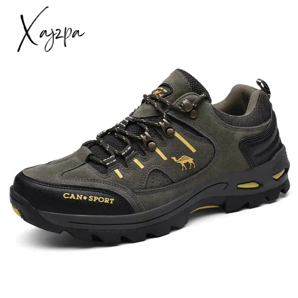 Xajzpa - High Quality Men Hiking Shoes Winter Outdoor Nonslip Trail Man Sneakers Trekking Mountain Boots Waterproof Climbing Sports Shoes