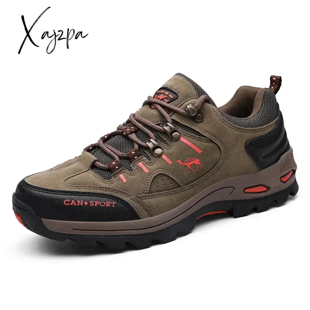 Xajzpa - High Quality Men Hiking Shoes Winter Outdoor Nonslip Trail Man Sneakers Trekking Mountain Boots Waterproof Climbing Sports Shoes